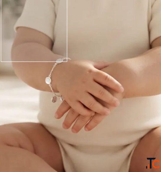 Silver Baby Bracelets Silver Nazariya for Newborns MK Ghare Jewellers