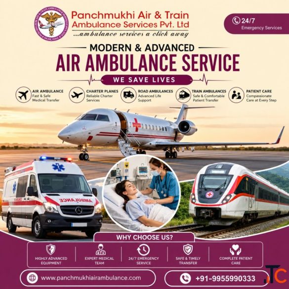 Book a Life-Saving Medical Air and Train Ambulance from Panchmukhi to Hyderabad