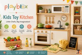 Wooden Kids Toy Kitchen for Little Chefs