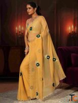 Buy Yellow Sarees for Haldi online at Libas