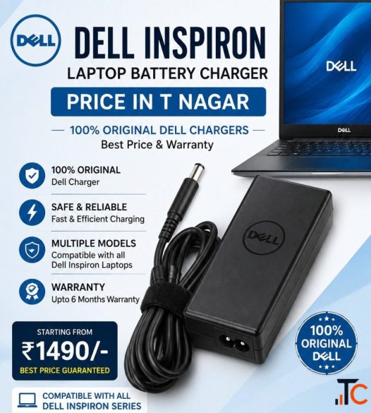 Dell Inspiron laptop battery charger price in t nagar