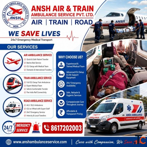 Ansh Air Ambulance Services in Ranchi - Complete Bed-to-Bed Patient Transfer