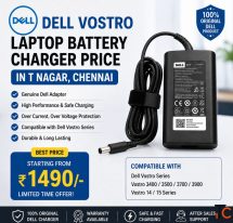 Dell Vostro laptop battery charger price in T nagar