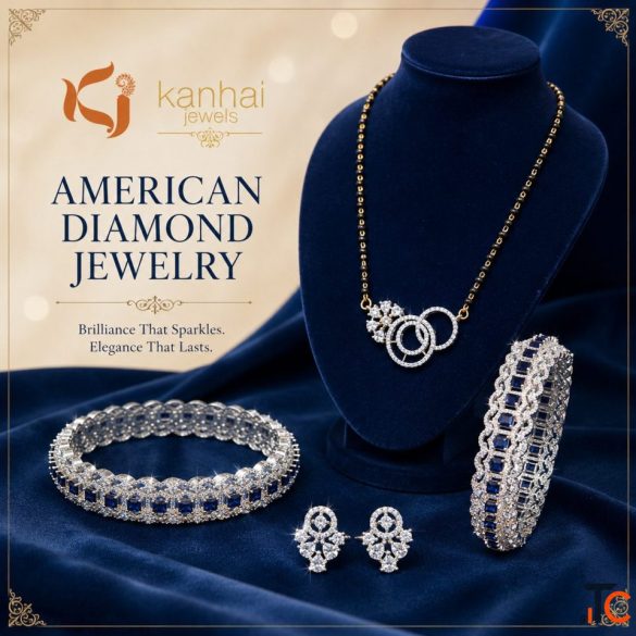 American Diamond Jewellery - Elegant Stylish Designs At Kanhai Jewels