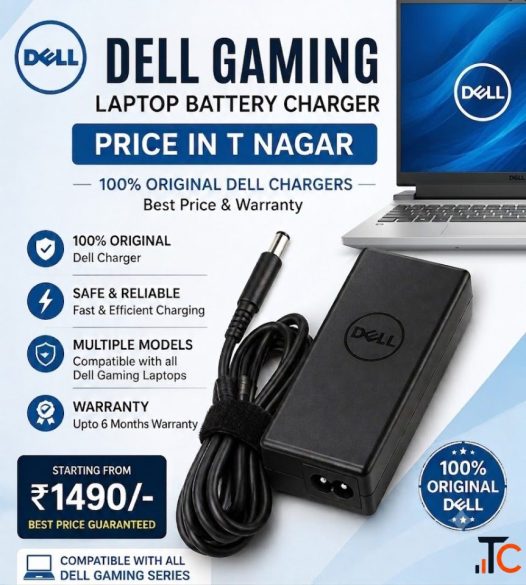 Dell Gaming laptop battery charger price in T nagar