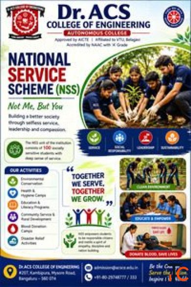 National Service Scheme - bangalore top engineering colleges ACSCE