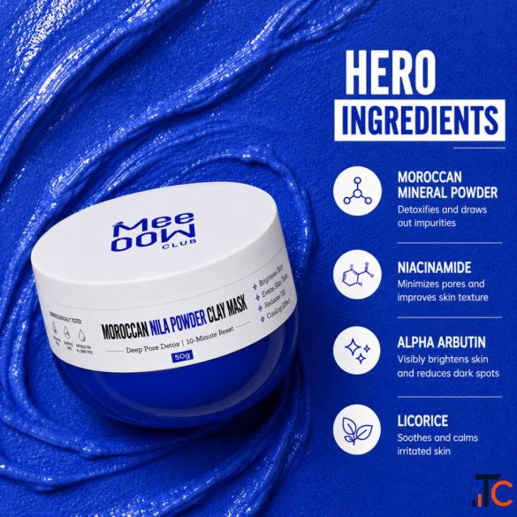 Moroccan Nila Powder Clay Mask - Hero Ingredients for Brighter Skin