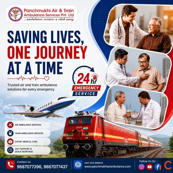 Panchmukhi ICU Train Ambulance in Guwahati- Cost effective service available 24X7