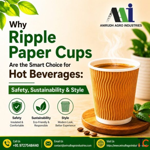 Premium Insulated Eco Friendly Ripple Paper Cups for Cafes