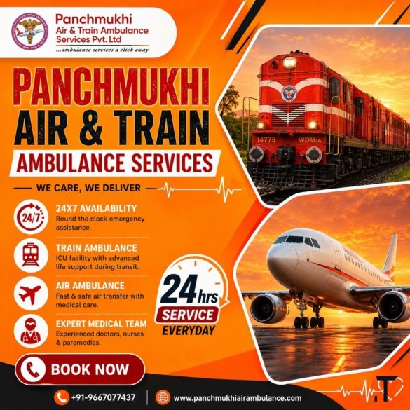 Panchmukhi Hi Tech Train Ambulance in Patna- Convenient Journey Made Available Shortly