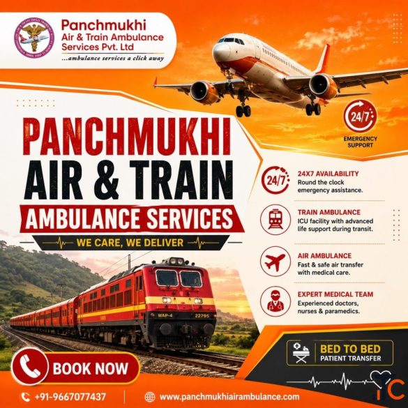 Panchmukhi Affordable Train Ambulance in Ranchi- Patient-Centered Rail Ambulance
