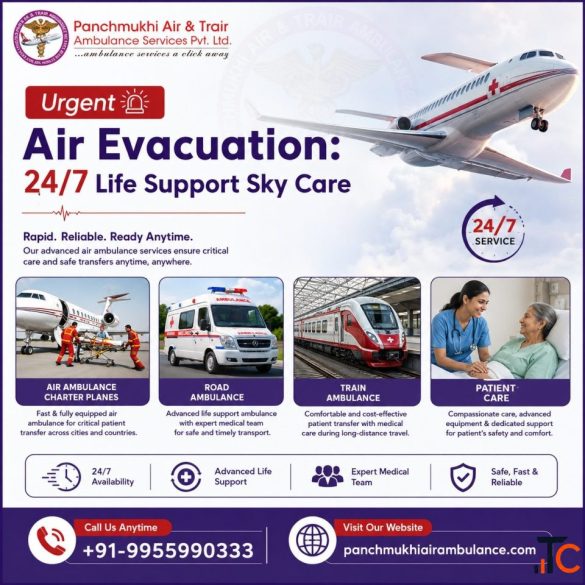 Panchmukhi Low Cost Air Ambulance Services in Kolkata - Medical Transport with Ground Support