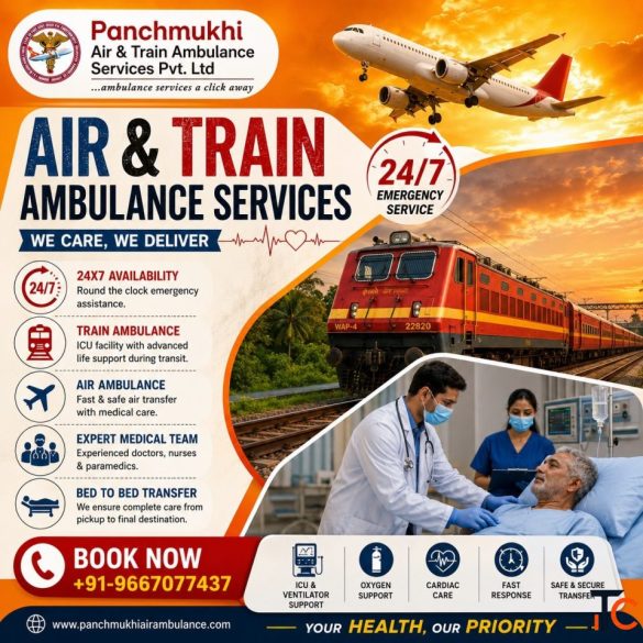 Panchmukhi Hi Tech Train Ambulance from Guwahati - Specialized Care 24X7 during Transit